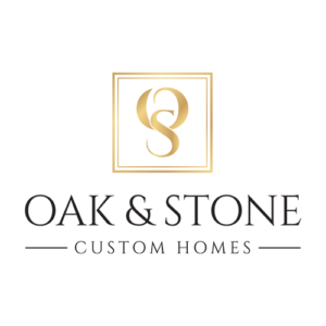 Logo for the Oak and Stone Custom Homes company